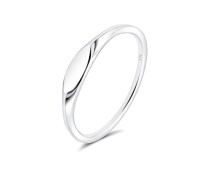 Signet Plain Silver Ring NSR-4340